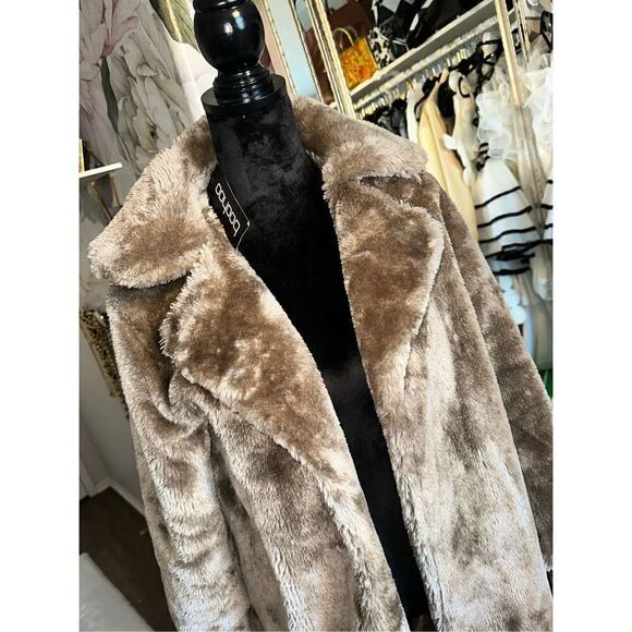 Boohoo Teddy Longline Coat SZ 8 - Picture 5 of 7